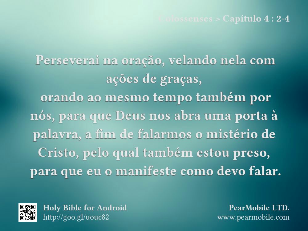 Colossenses, Capítulo 4:2-4